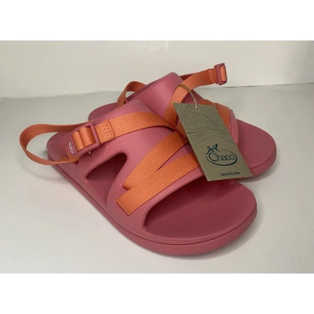 Chaco Kids Chillos Sport Beach Sandals Rose Pink Orange 5